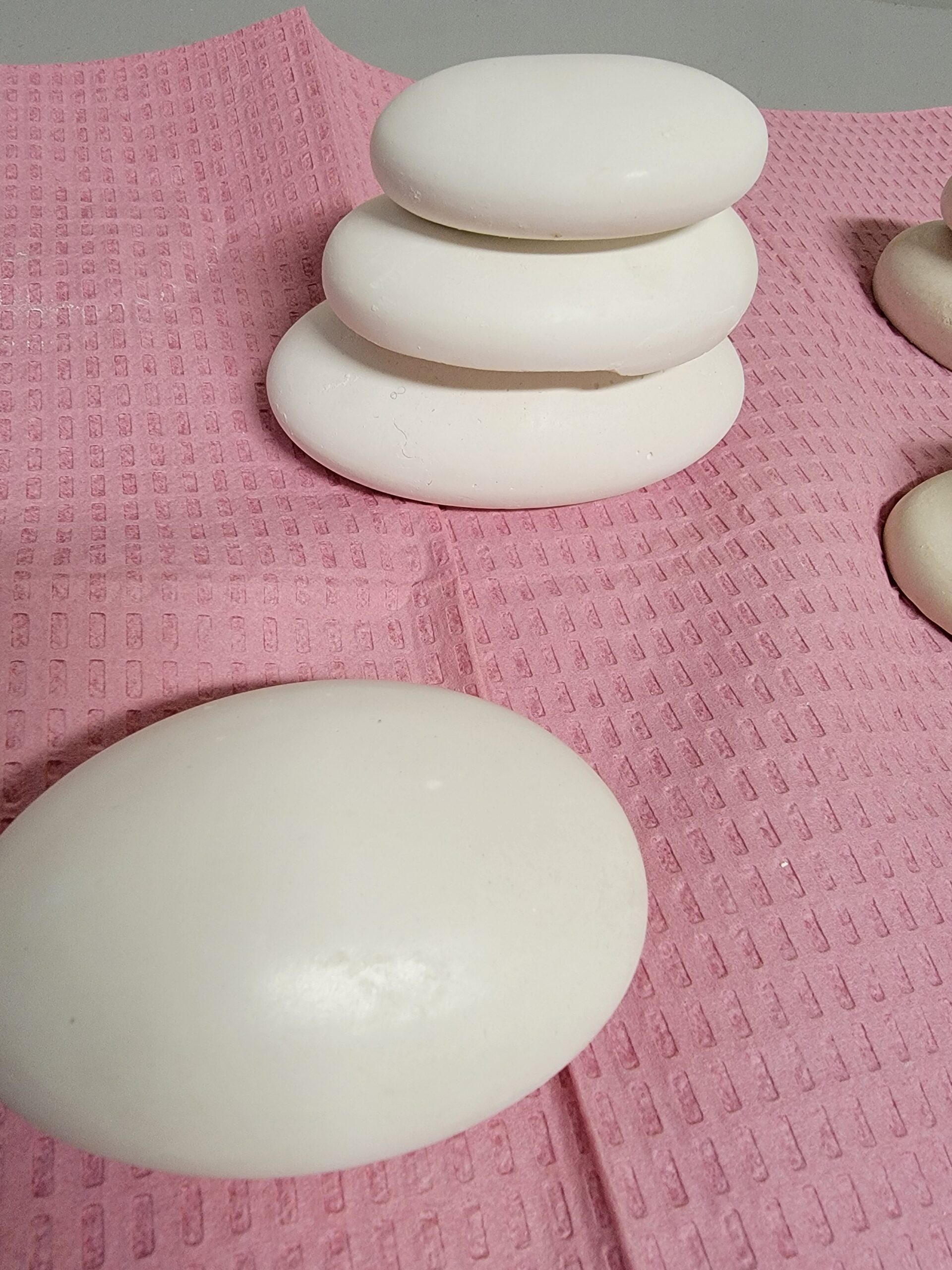 Stones after heating process